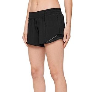 LULULEMON HOTTY HOT SHORT BLACK SIZE 10 4 INCH
